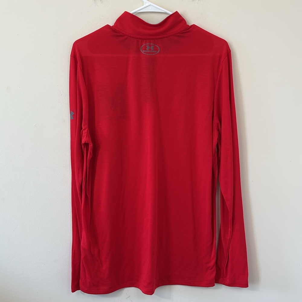Men's Under Armour Red Maryland Terrapins 1/4 Zip Performance Top Size Medium - Picture 6 of 10